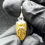 Archangel Uriel Silver and Gold Vial Pendant MPD4068