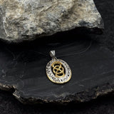 Celtic Knotwork Sterling Silver with 14K Gold accent Pendant MPD4133 - Jewelry