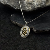 Celtic Knotwork Sterling Silver with 14K Gold accent Pendant MPD4133 - Jewelry