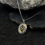 Celtic Knotwork Silver and Gold Pendant MPD4133