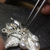 New Sea Pearls Silver and Gold Pendant MPD5030 - Jewelry