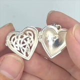 Celtic Heart Aroma Sterling Silver and 14K Gold Accent Locket Pendant MPD5040