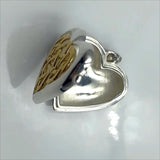 Celtic Heart Aroma Sterling Silver and 14K Gold Accent Locket Pendant MPD5040