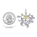 Cimaruta Sterling Silver with 14K Gold Accent Pendant MPD6448