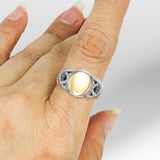 Danu Silver and Gold Accent Celtic Knotwork Ring MRI601 - Jewelry