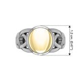 Danu Silver and Gold Accent Celtic Knotwork Ring MRI601 - Jewelry