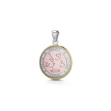 Sigil of the Archangel Cassiel Small Three Tone Pendant