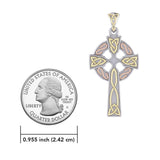 Celtic Knotwork Cross Three Tone Pendant OTP037 - Jewelry