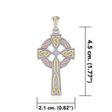 Celtic Knotwork Cross Three Tone Pendant OTP037 - Jewelry