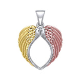 The Angel Wing Pendant made from White, Yellow and Pink Gold RPD5013 - Jewelry