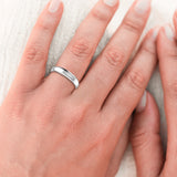 Smooth Sterling Silver Wedding Band Medium Ring SM153