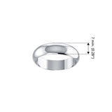 Wedding Smooth Sterling Silver Band Ring