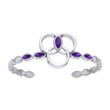 Citta Sterling Silver Cuff Bracelet with Gems TBA120