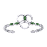 Citta Sterling Silver Cuff Bracelet with Gems TBA120