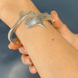 Whale Shark Sterling Silver Cuff Bracelet TBA188 - Jewelry