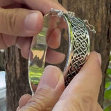 Large Sterling Silver Solid Celtic Knot Bangle with open lock TBA215