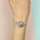 Crown Chakra with Celtic Trinity Silver Bracelet TBA285 - Jewelry