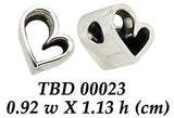 Heart Sterling Silver Bead TBD023
