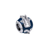 DiveSilver Whale Shark Silver Bead with Navy Blue Enamel TBD373 - Jewelry