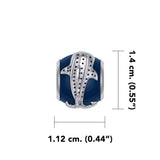 DiveSilver Whale Shark Silver Bead with Navy Blue Enamel TBD373 - Jewelry