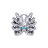 Octopus Silver Bead with Turquoise Eyes TBD376 - Jewelry