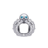 Octopus Silver Bead with Turquoise Eyes TBD376 - Jewelry