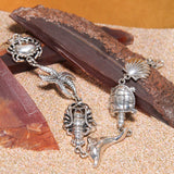 Breathing in the Sealife ~ Sterling Silver Jewelry Link Bracelet TBG352