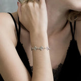 A charm in four folds ~ Sterling Silver Jewelry Celtic Four-Point Bracelet TBG579