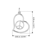 Love Peace Silver Charm TCM397 - Jewelry