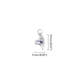 Shark Tooth with Gemstone Sterling Silver Charm TCM720
