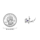 Hammerhead Shark with Gemstone Sterling Silver Charm TCM721 by TCM721