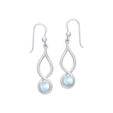 Infinity Sterling Silver Earrings With Cabochon TE1026
