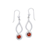 Infinity Sterling Silver Earrings With Cabochon TE1026