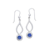 Infinity Sterling Silver Earrings With Cabochon TE1026