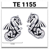 Small Dragon Sterling Silver Post Earrings TE1155