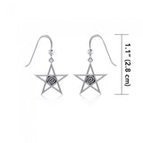 Five-Pointed Star Sterling Silver Earrings TE1177