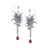 Amy Brown Stargazer Faery Sterling Silver Earrings with Dangling Gem TE2961