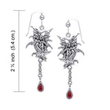 Stargazer Faery Silver Earrings with Dangling Gem TE2961