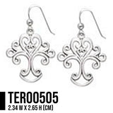 Tree of Life Sterling Silver Earrings TER505