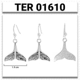 Whale Tail Aboriginal Sterling Silver Earrings TER1610 by TER1610