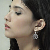 Mickie Mueller Tree of Life with Five-Pointed Star Sterling Silver Earrings TER1106