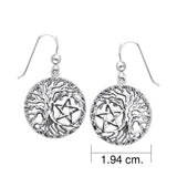 Mickie Mueller Tree of Life with Five-Pointed Star Sterling Silver Earrings TER1106