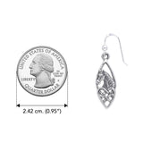 Celtic Heart Horse Sterling Silver Hook Earrings TER124