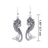 Lovely Mermaid Goddess with Trinity Knot Sterling Silver Earrings TER1663