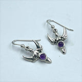 Goddess with Crescent Moon Silver Earrings with Gemstone TER1829 by TER1829