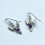 Goddess with Crescent Moon Silver Earrings with Gemstone TER1829 by TER1829