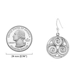 Triskelion Spiral Sterling Silver Earrings TER1900