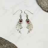 Celtic Trinity Knot Angel Wing Silver Earrings with Round Gemstone TER1926 - Jewelry