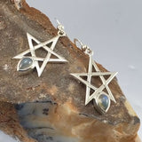 Five-Pointed Star Spirit Silver Earrings with Gemstone TER2035