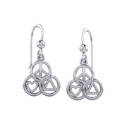 Peace, Love and Recovery in Borromean rings Sterling Silver Earrings TER2169
